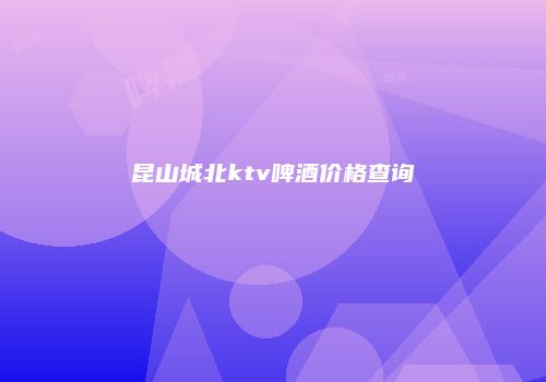 昆山城北ktv啤酒价格查询