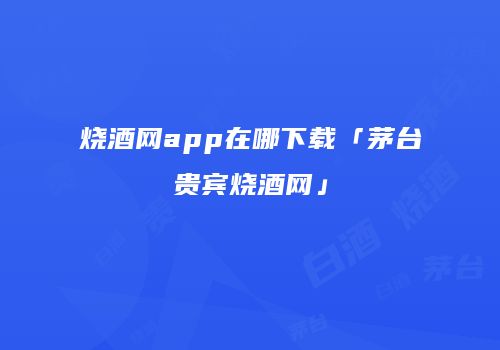 烧酒网app在哪下载「茅台贵宾烧酒网」