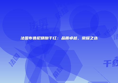 法国布鲁尼精酿干红：品质卓越，荣耀之选
