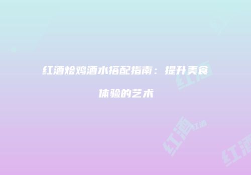 红酒烩鸡酒水搭配指南：提升美食体验的艺术