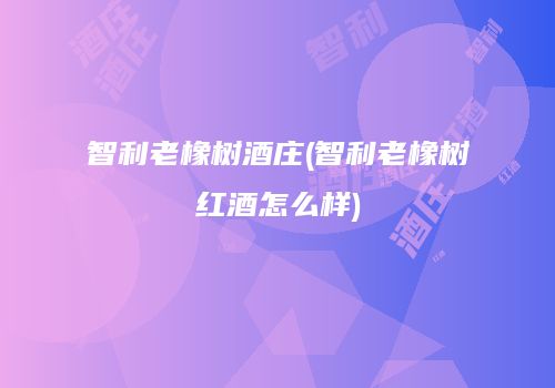 智利老橡树酒庄(智利老橡树红酒怎么样)