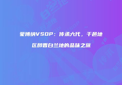 蒙博纳VSOP：传承六代，干邑地区醇香白兰地的品味之旅