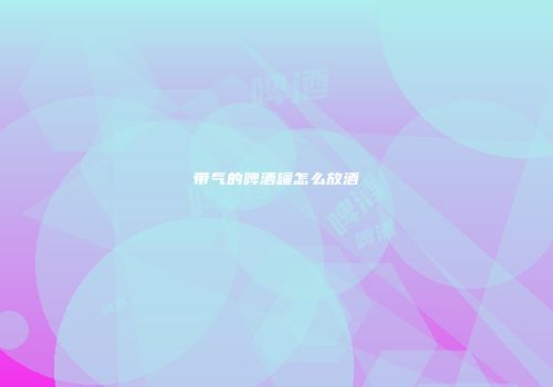 带气的啤酒罐怎么放酒