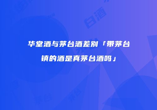 华堂酒与茅台酒差别「带茅台镇的酒是真茅台酒吗」