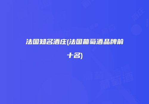 法国知名酒庄(法国葡萄酒品牌前十名)