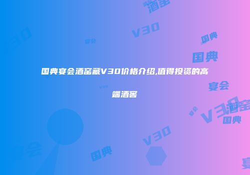 国典宴会酒窑藏V30价格介绍,值得投资的高端酒窖