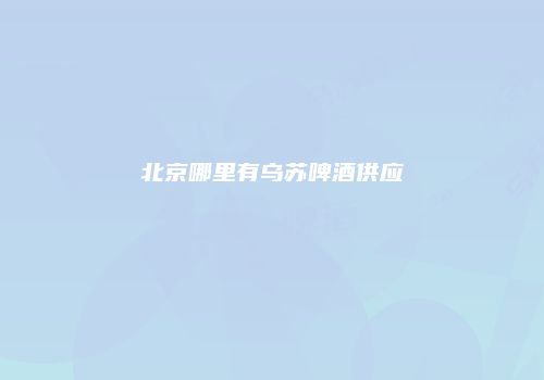 北京哪里有乌苏啤酒供应