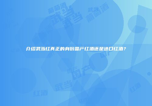 介绍武当红真正的身份国产红酒还是进口红酒？