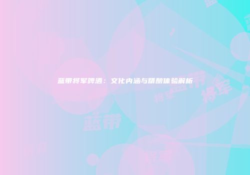 蓝带将军啤酒：文化内涵与精酿体验解析