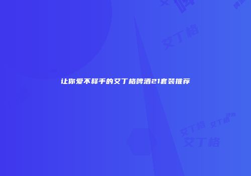 让你爱不释手的艾丁格啤酒21套装推荐