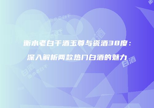 衡水老白干酒玉尊与瓷酒38度：深入解析两款热门白酒的魅力