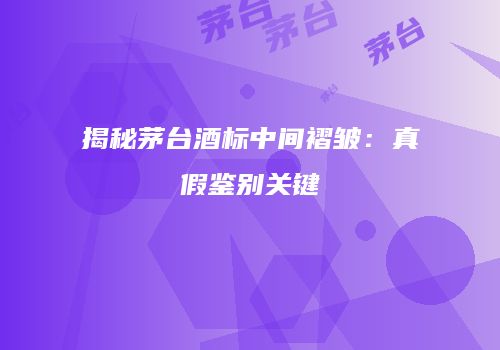 揭秘茅台酒标中间褶皱：真假鉴别关键