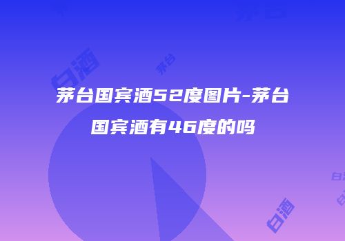 茅台国宾酒52度图片-茅台国宾酒有46度的吗