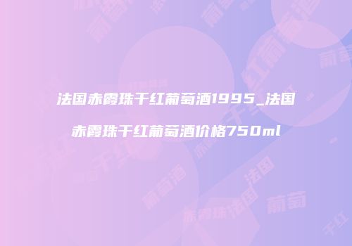 法国赤霞珠干红葡萄酒1995_法国赤霞珠干红葡萄酒价格750ml