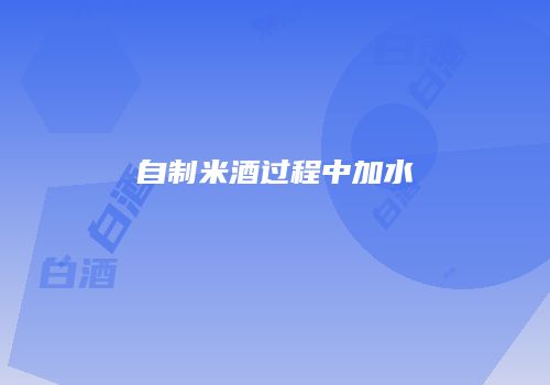 自制米酒过程中加水