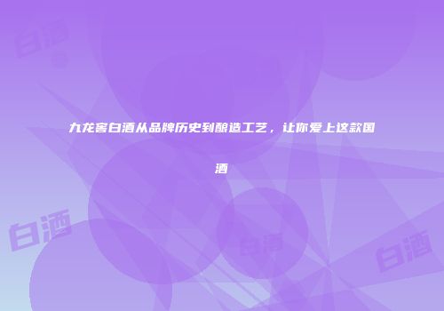 九龙窖白酒从品牌历史到酿造工艺，让你爱上这款国酒