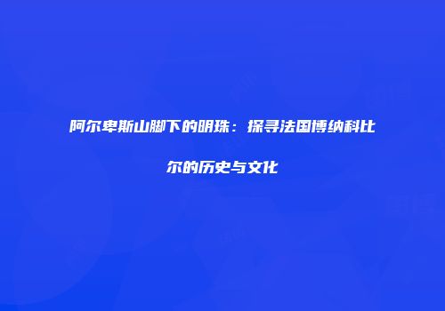阿尔卑斯山脚下的明珠：探寻法国博纳科比尔的历史与文化