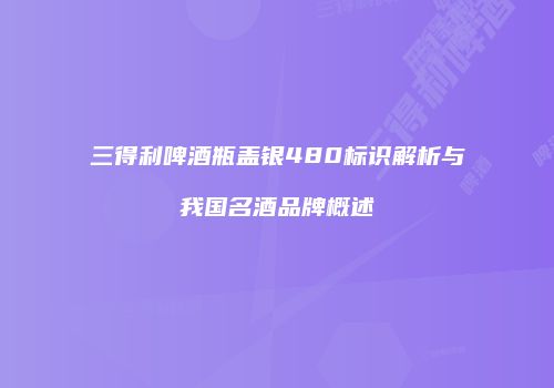 三得利啤酒瓶盖银480标识解析与我国名酒品牌概述