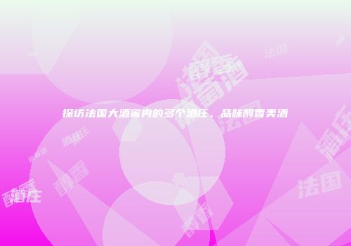 探访法国大酒窖内的多个酒庄，品味醇香美酒