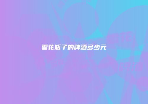 雪花瓶子的啤酒多少元