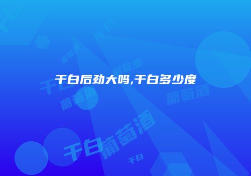 干白后劲大吗,干白多少度