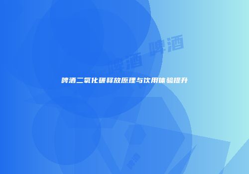 啤酒二氧化碳释放原理与饮用体验提升