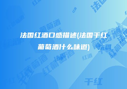 法国红酒口感描述(法国干红葡萄酒什么味道)