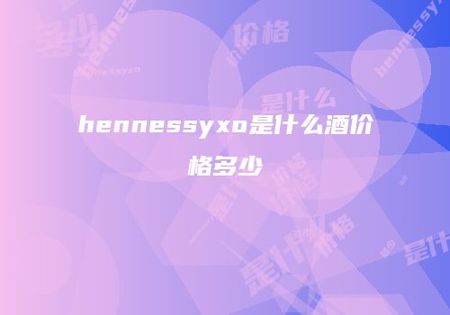 hennessyxo是什么酒价格多少