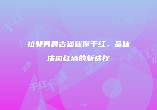 拉斐男爵古堡迷你干红，品味法国红酒的新选择