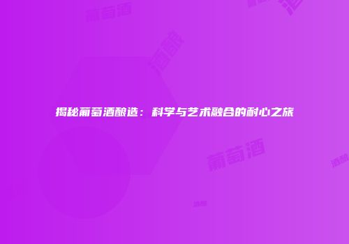 揭秘葡萄酒酿造：科学与艺术融合的耐心之旅