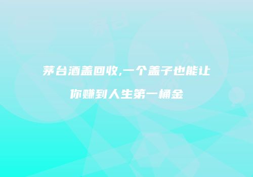 茅台酒盖回收,一个盖子也能让你赚到人生第一桶金