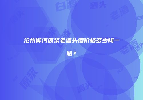 沧州御河原浆老酒头酒价格多少钱一瓶？