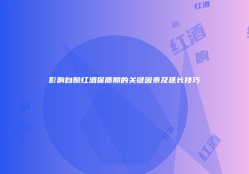 影响自酿红酒保质期的关键因素及延长技巧