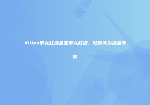 dillon帝龙红酒品鉴帝龙红酒，教你成为酒品专家