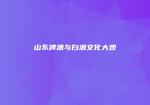 山东啤酒与白酒文化大观