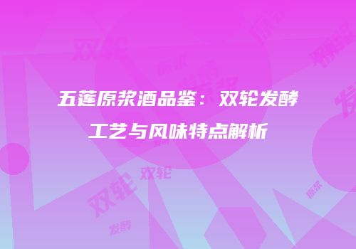 五莲原浆酒品鉴：双轮发酵工艺与风味特点解析