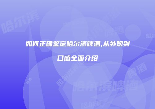 如何正确鉴定哈尔滨啤酒,从外观到口感全面介绍