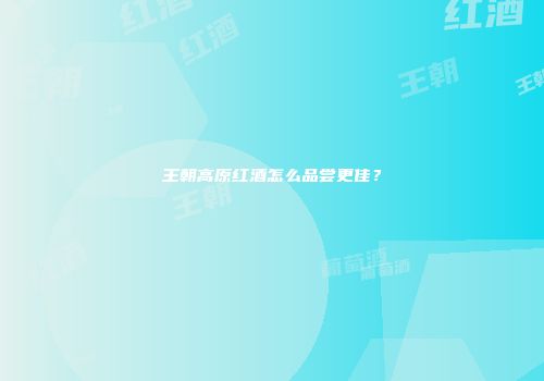 王朝高原红酒怎么品尝更佳？