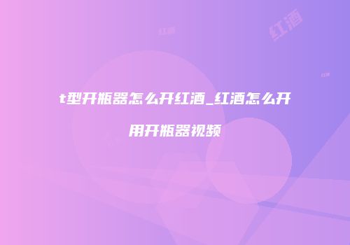 t型开瓶器怎么开红酒_红酒怎么开用开瓶器视频
