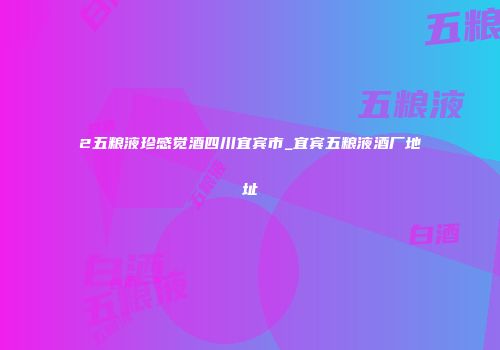 2五粮液珍感觉酒四川宜宾市_宜宾五粮液酒厂地址