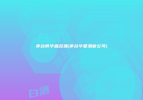 茅台镇华盛名酒(茅台华堂酒业公司)