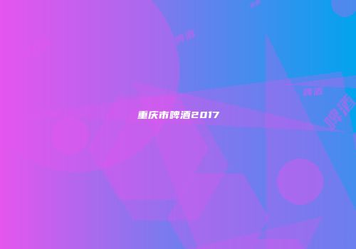 重庆市啤酒2017