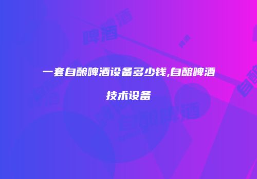 一套自酿啤酒设备多少钱,自酿啤酒技术设备