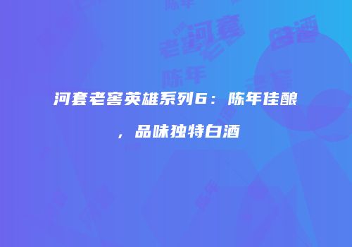 河套老窖英雄系列6：陈年佳酿，品味独特白酒