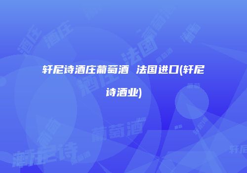 轩尼诗酒庄葡萄酒 法国进口(轩尼诗酒业)