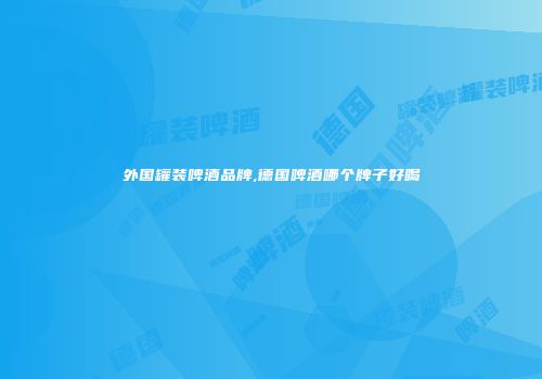 外国罐装啤酒品牌,德国啤酒哪个牌子好喝