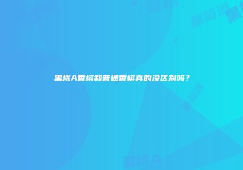 黑桃A香槟和普通香槟真的没区别吗？