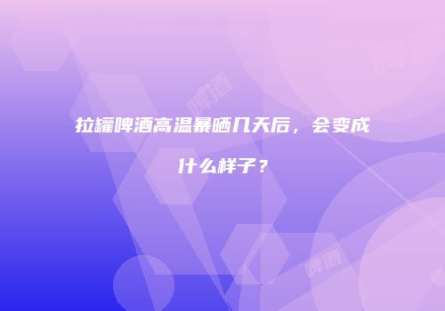 拉罐啤酒高温暴晒几天后，会变成什么样子？