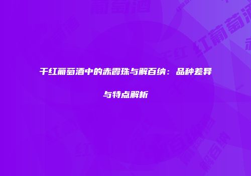 干红葡萄酒中的赤霞珠与解百纳：品种差异与特点解析
