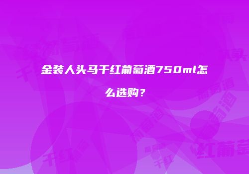 金装人头马干红葡萄酒750ml怎么选购？